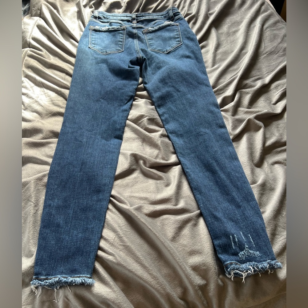 KanCan High-Rise Distressed Blue Skinny‎ Denim Jeans - Picture 4 of 8